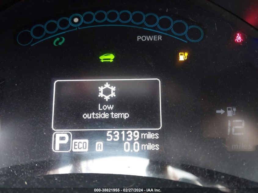 2013 NISSAN LEAF S - 1N4AZ0CP1DC400162