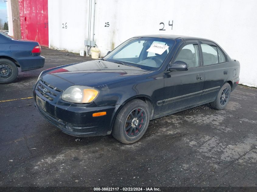 2005 Hyundai Accent Gls VIN: KMHCG45CX5U583188 Lot: 38822117