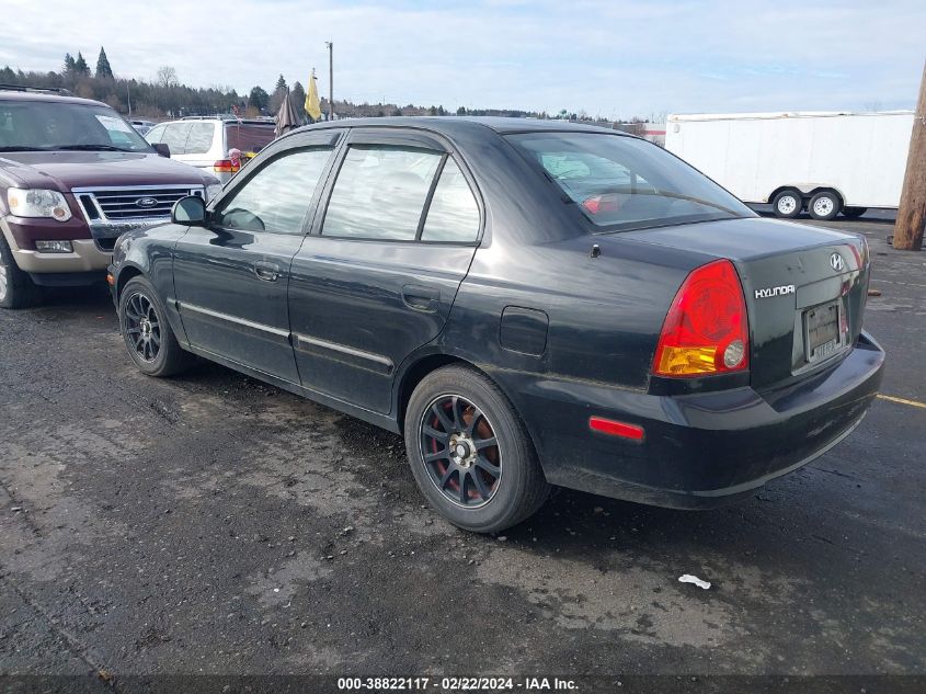 2005 Hyundai Accent Gls VIN: KMHCG45CX5U583188 Lot: 38822117