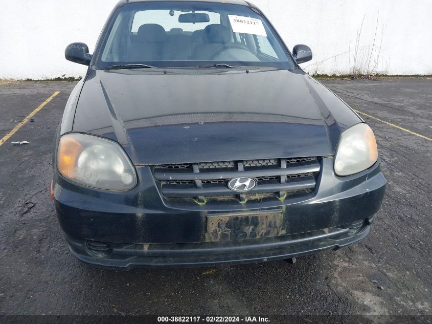 2005 Hyundai Accent Gls VIN: KMHCG45CX5U583188 Lot: 38822117