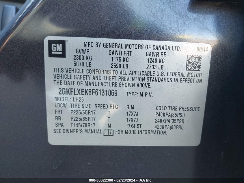 2015 GMC TERRAIN SLT - 2GKFLXEK8F6131069