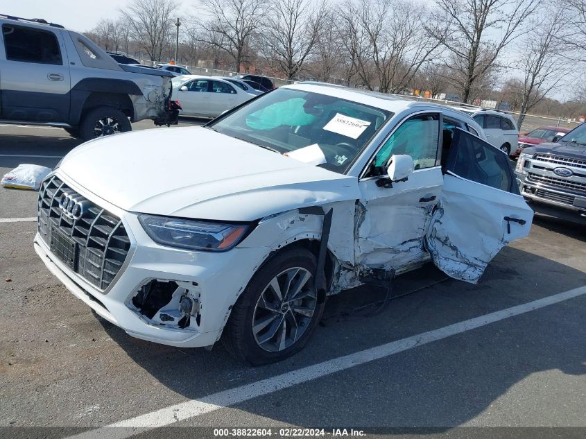 2021 Audi Q5 Premium Plus 45 Tfsi Quattro S Tronic VIN: WA1BAAFYXM2063815 Lot: 38822604