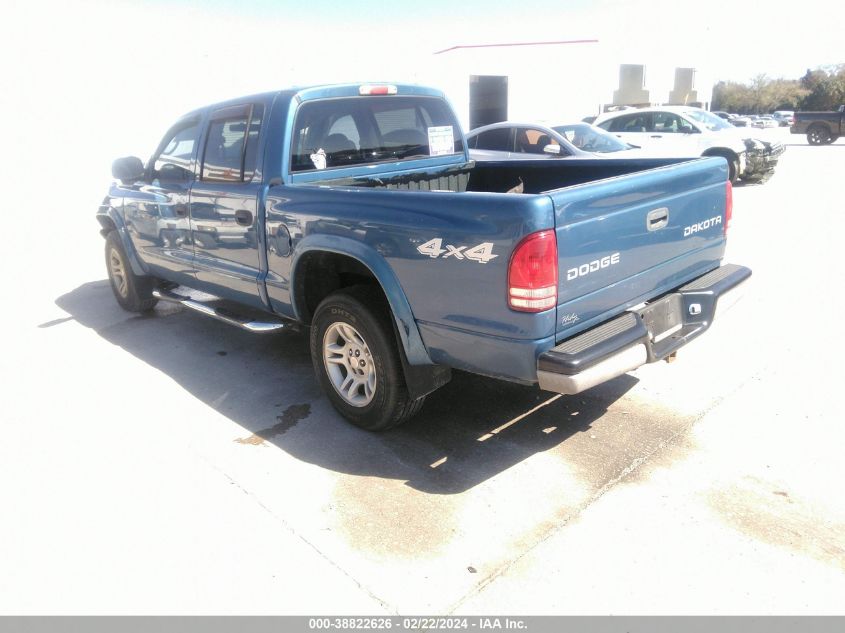 2004 Dodge Dakota Sport/Sxt VIN: 1D7HG38N84S709758 Lot: 38822626