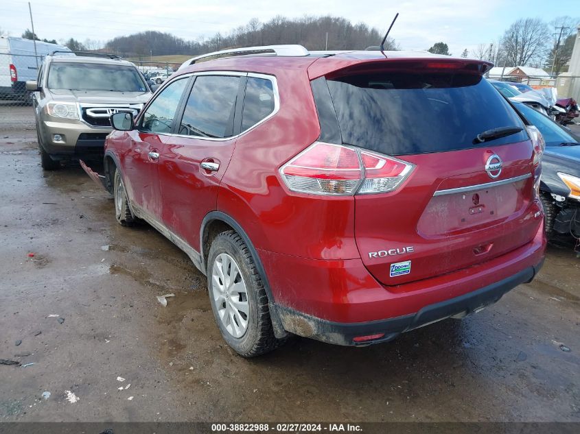 2016 Nissan Rogue S/Sl/Sv VIN: JN8AT2MVXGW142655 Lot: 38822988