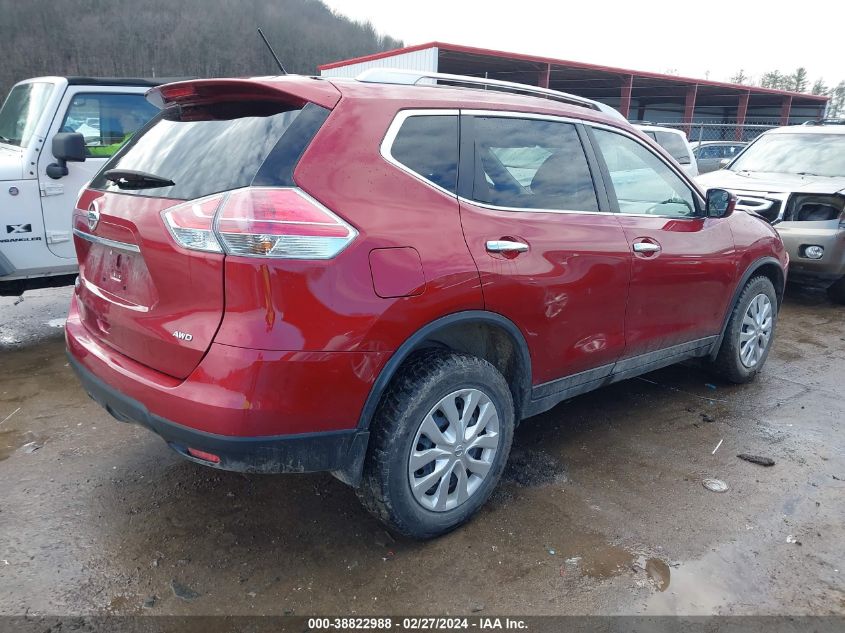 2016 Nissan Rogue S/Sl/Sv VIN: JN8AT2MVXGW142655 Lot: 38822988