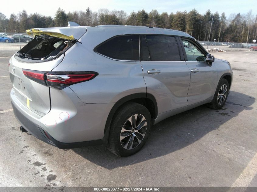 2022 Toyota Highlander Xle VIN: 5TDGZRBH2NS577421 Lot: 38823377