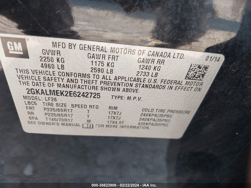 2014 GMC TERRAIN SLE-1 - 2GKALMEK2E6242725