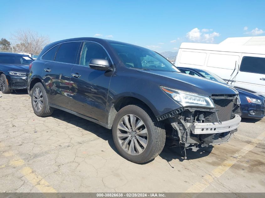 2015 Acura Mdx Technology Pkg W/Entertainment Pkg VIN: 5FRYD3H63FB004795 Lot: 40326557