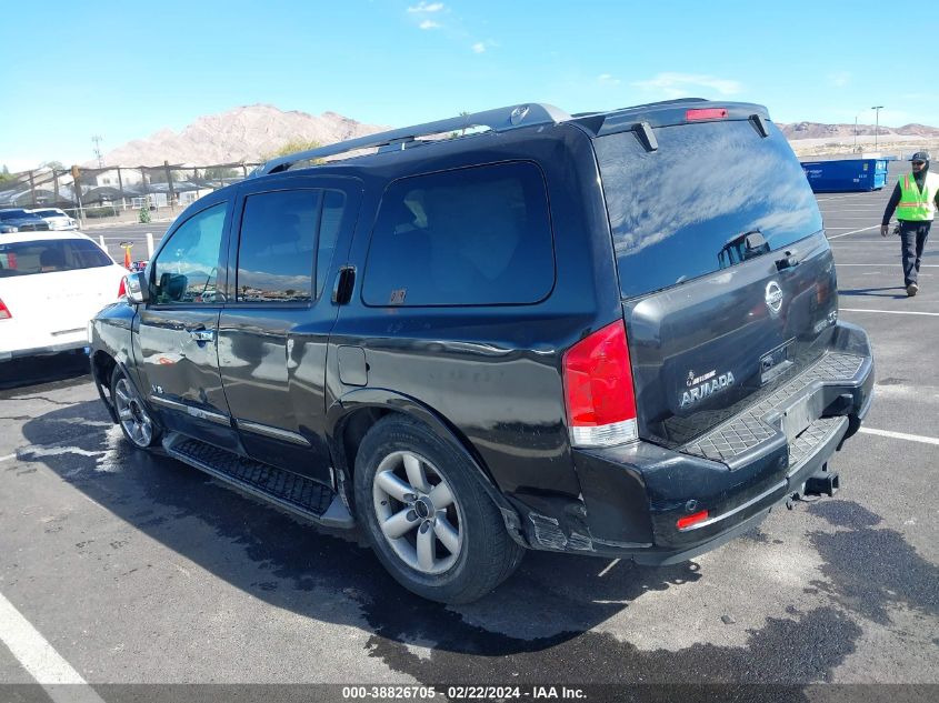 2008 Nissan Armada Se VIN: 5N1BA08D78N629780 Lot: 38826705