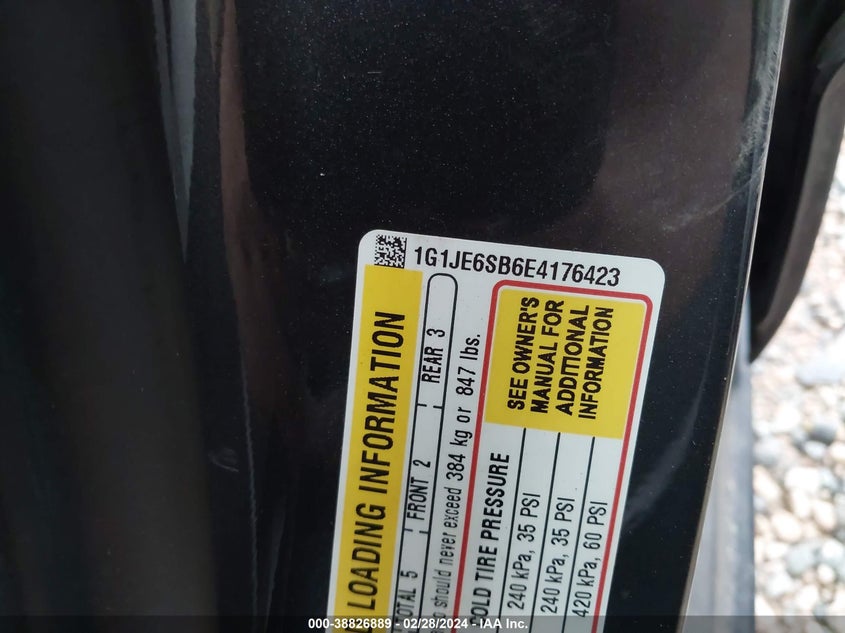 2014 CHEVROLET SONIC LTZ - 1G1JE6SB6E4176423