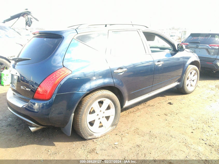2006 Nissan Murano Sl VIN: JN8AZ08WX6W506531 Lot: 38829127