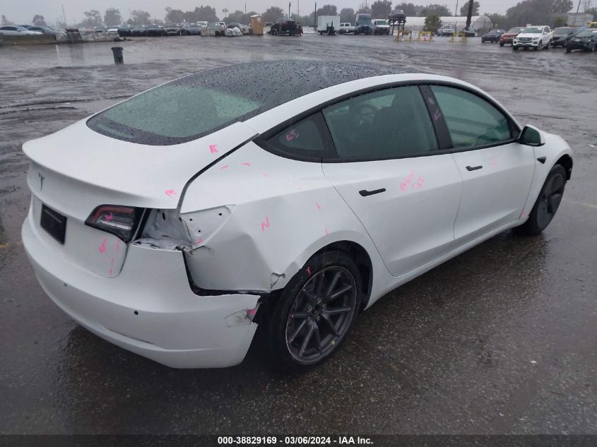 2021 Tesla Model 3 Standard Range Plus Rear-Wheel Drive VIN: 5YJ3E1EA9MF930752 Lot: 38829169