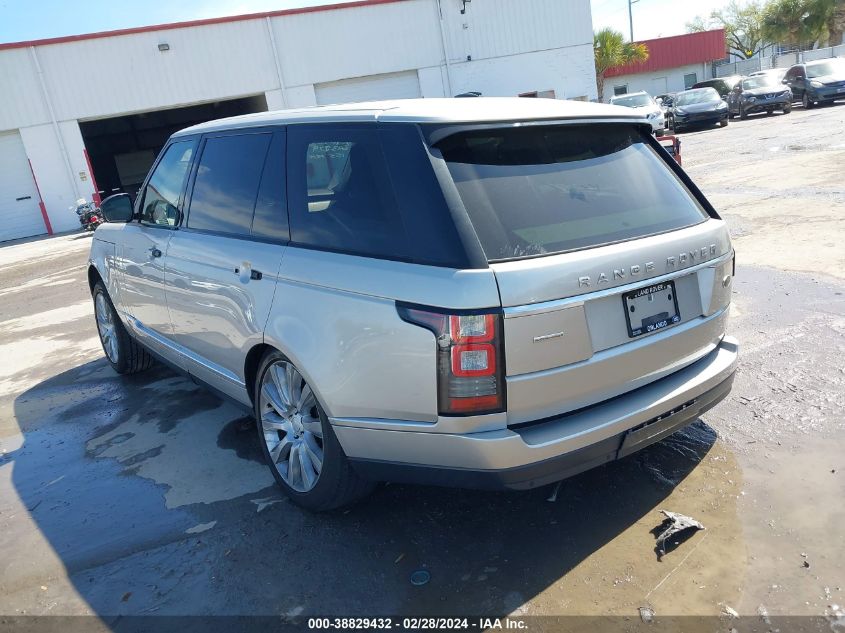 2015 Land Rover Range Rover 5.0L V8 Supercharged VIN: SALGS3TF2FA226370 Lot: 38829432