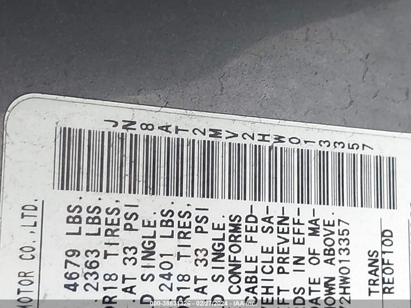 2017 NISSAN ROGUE SL - JN8AT2MV2HW013357