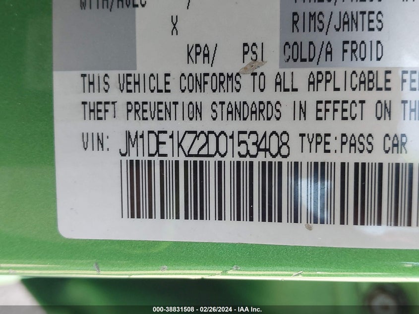 2013 MAZDA MAZDA2 SPORT - JM1DE1KZ2D0153408