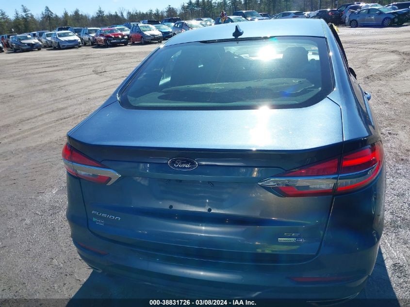 2019 Ford Fusion Se VIN: 3FA6P0T9XKR270474 Lot: 38831726