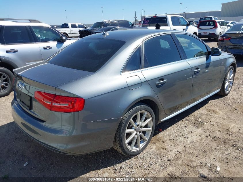 2014 Audi A4 2.0T Premium VIN: WAUEFAFL1EA081343 Lot: 38831842