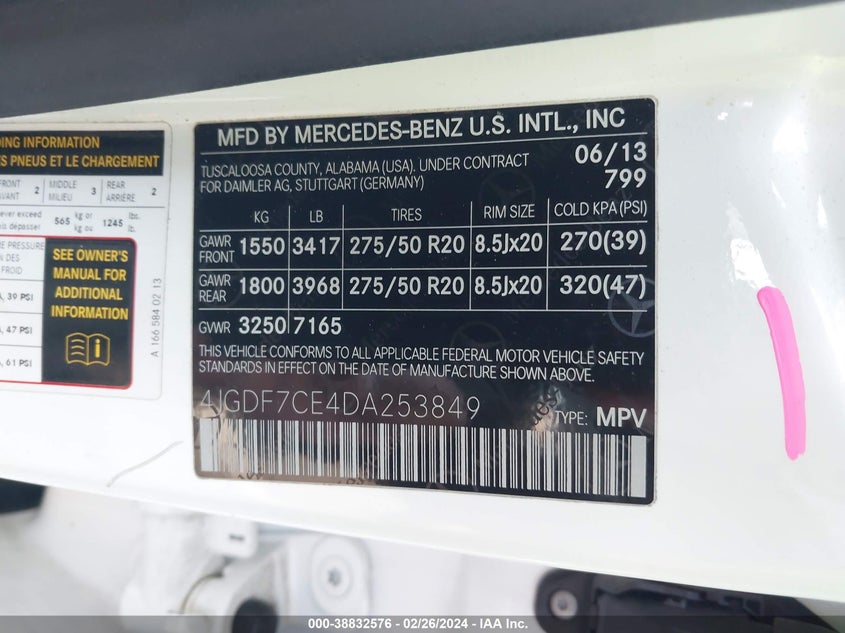 2013 MERCEDES-BENZ GL 450 450 4MATIC - 4JGDF7CE4DA253849