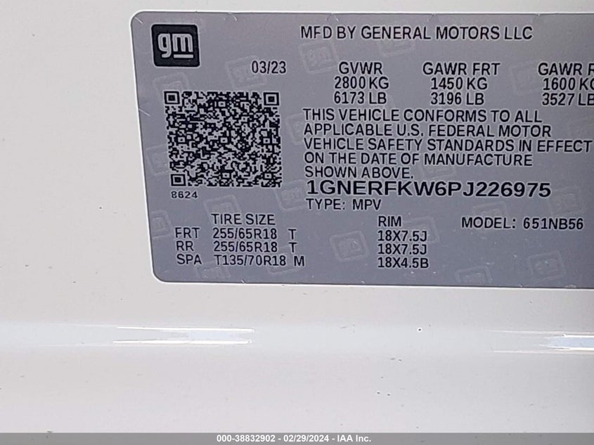 2023 CHEVROLET TRAVERSE FWD LS - 1GNERFKW6PJ226975