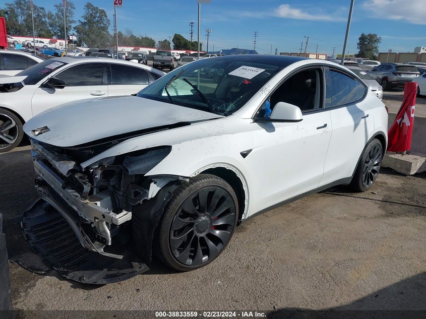 VIN 7SAYGDEF2NF451638 2022 TESLA MODEL Y PERFORMANCE DUAL MOTOR ALL-WHEEL DRIVE
