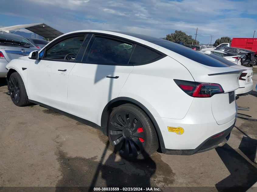VIN 7SAYGDEF2NF451638 2022 TESLA MODEL Y PERFORMANCE DUAL MOTOR ALL-WHEEL DRIVE