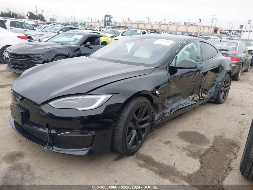 2022 Tesla Model S Plaid Tri Motor All-Wheel Drive VIN: 5YJSA1E63NF482609 Lot: 38834066