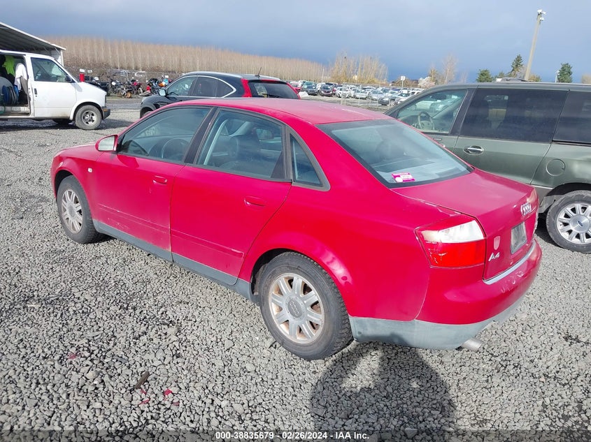 2002 Audi A4 1.8T VIN: WAULC68EX2A214284 Lot: 38835679