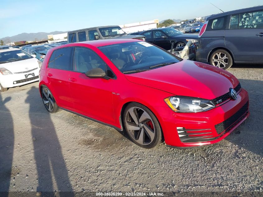 2017 VOLKSWAGEN GOLF GTI AUTOBAHN 4-DOOR/S 4-DOOR/SE 4-DOOR/SPORT 4-DOOR - 3VW4T7AU9HM071531