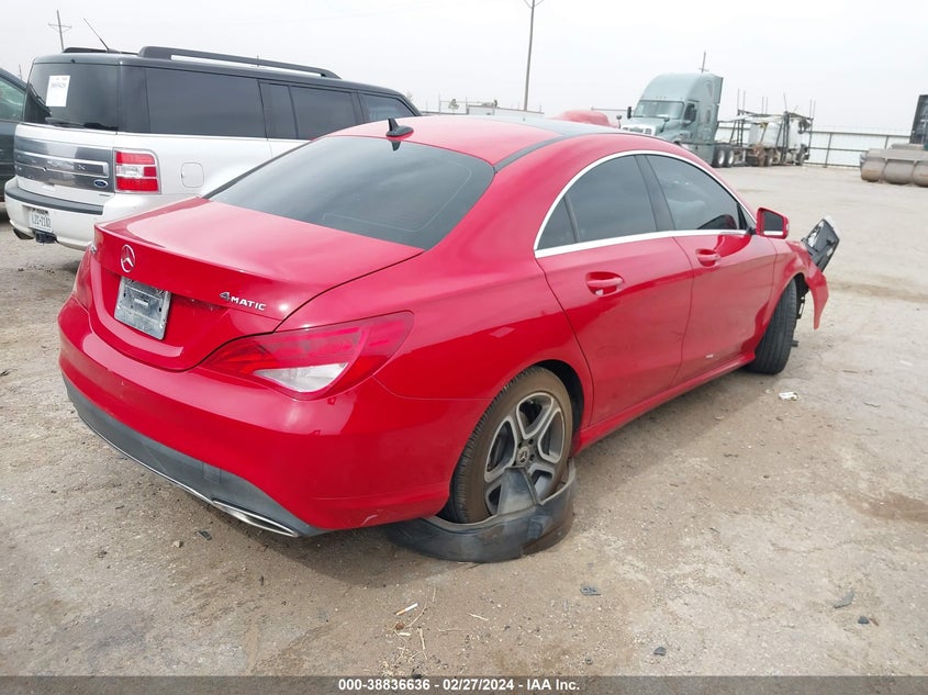 2018 Mercedes-Benz Cla 250 4Matic VIN: WDDSJ4GB9JN552546 Lot: 38836636