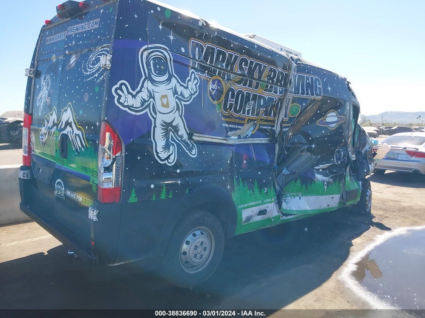 VIN 3C6LRVDG0ME544221 2021 RAM PROMASTER 2500 HIGH ROOF 159 WB
