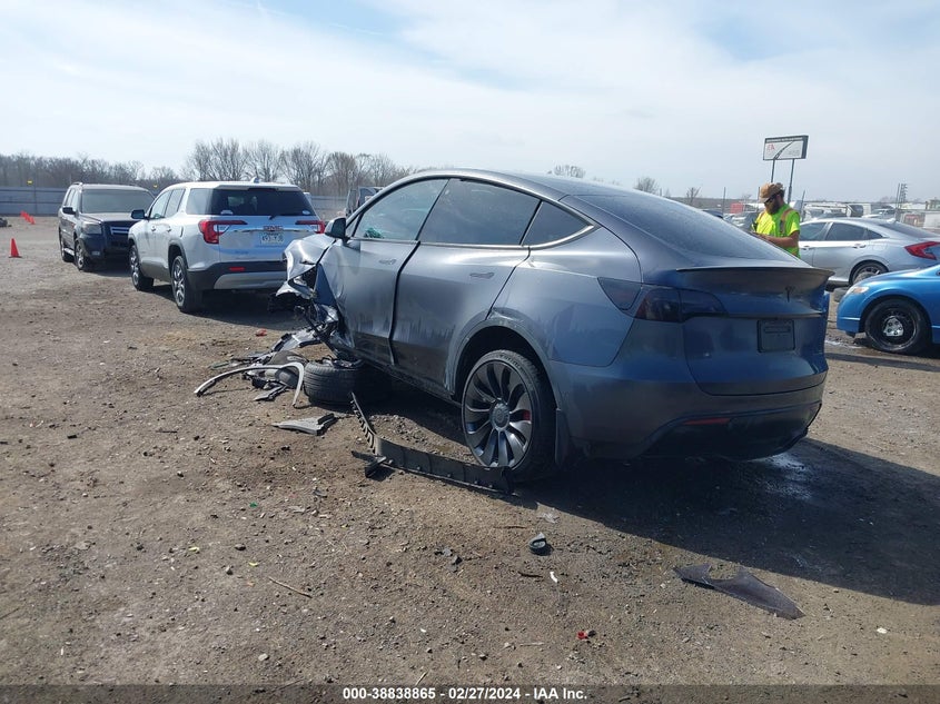 VIN 7SAYGDEF5NF452802 2022 TESLA MODEL Y PERFORMANCE DUAL MOTOR ALL-WHEEL DRIVE