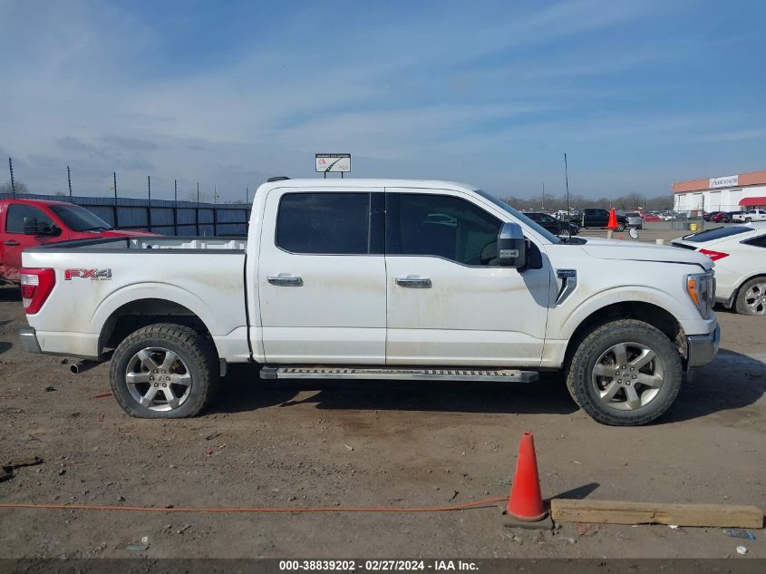 2022 Ford F-150 Lariat VIN: 1FTFW1E80NKE77861 Lot: 38839202