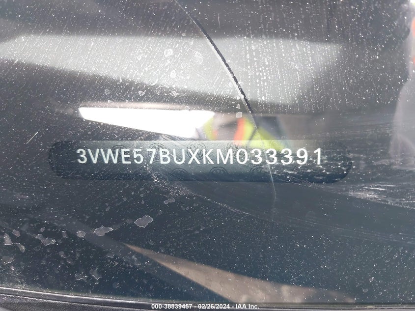 VIN 3VWE57BUXKM033391 2019 VOLKSWAGEN JETTA 1.4T SEL