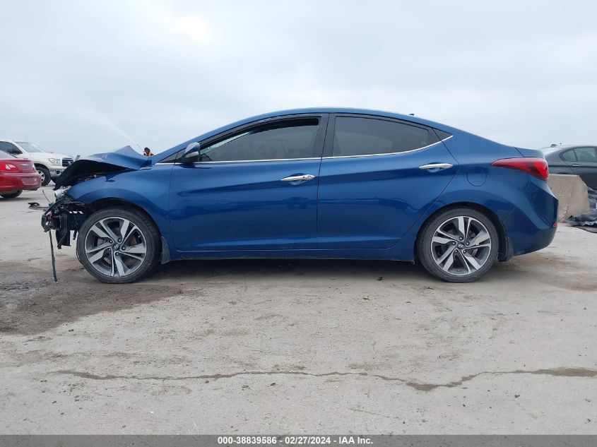 2014 Hyundai Elantra Limited VIN: KMHDH4AEXEU122503 Lot: 38839586