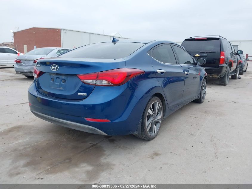 2014 Hyundai Elantra Limited VIN: KMHDH4AEXEU122503 Lot: 38839586