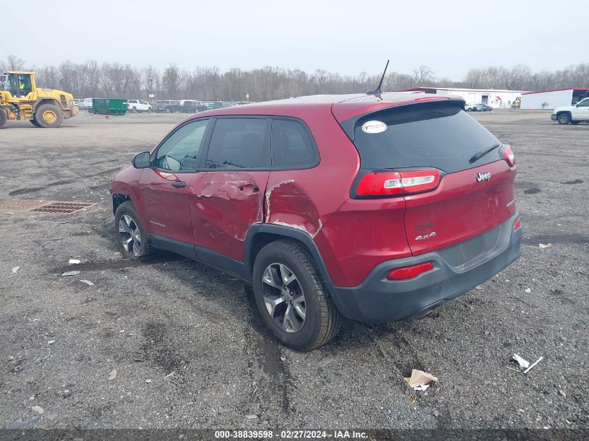 2014 Jeep Cherokee Sport VIN: 1C4PJMAB0EW165831 Lot: 38839598