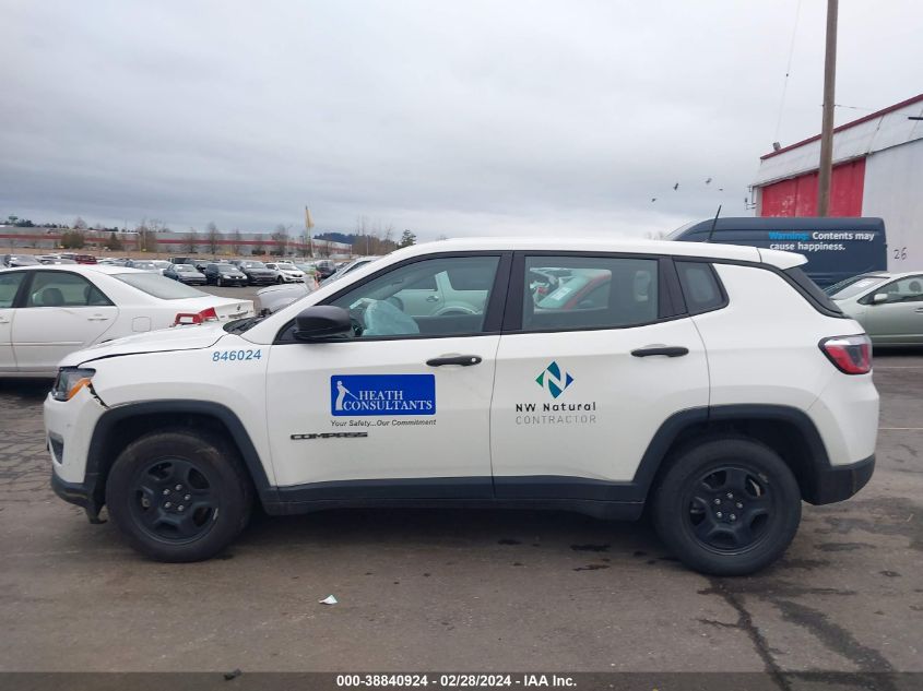 2018 Jeep Compass Sport Fwd VIN: 3C4NJCABXJT151761 Lot: 38840924