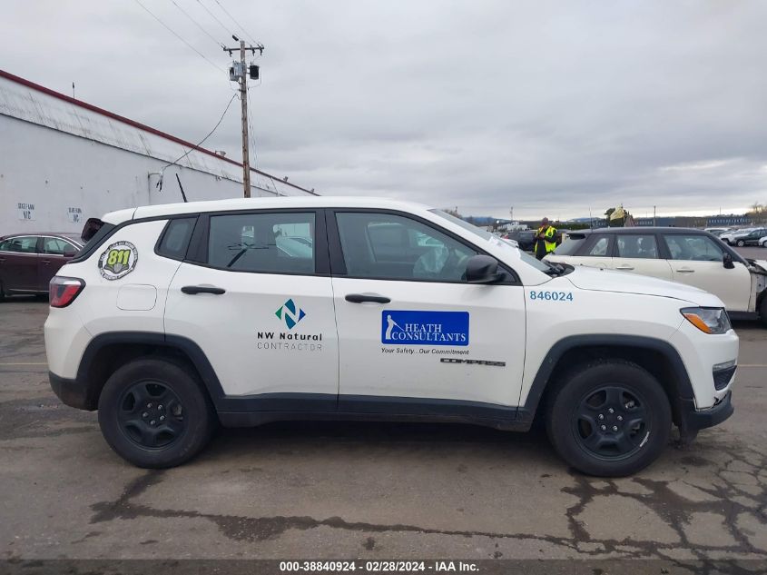 2018 Jeep Compass Sport Fwd VIN: 3C4NJCABXJT151761 Lot: 38840924