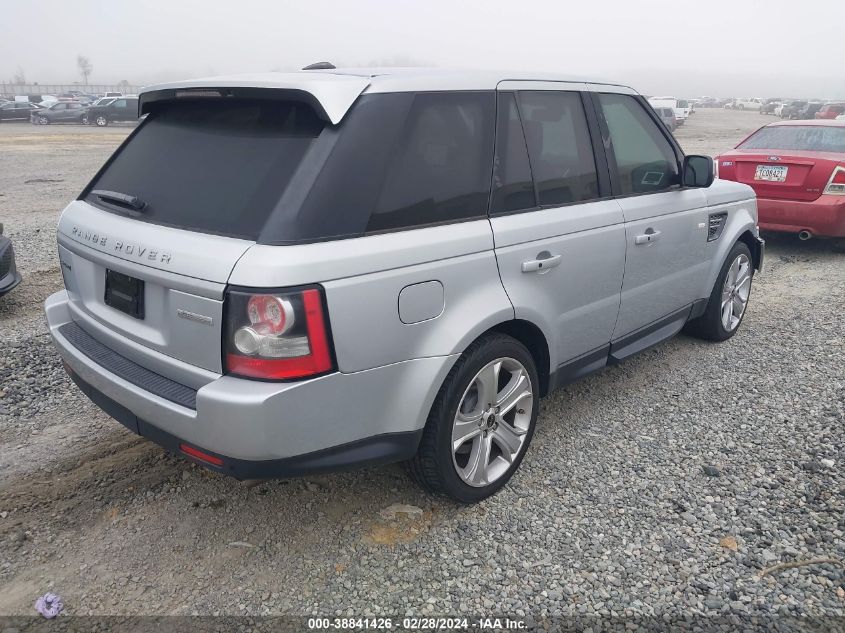 2012 Land Rover Range Rover Sport Hse VIN: SALSK2D4XCA729223 Lot: 38841426