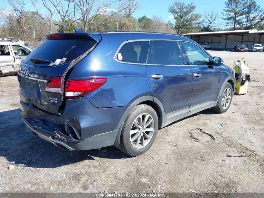 2017 Hyundai Santa Fe Limited VIN: KM8SNDHF4HU202687 Lot: 38841793