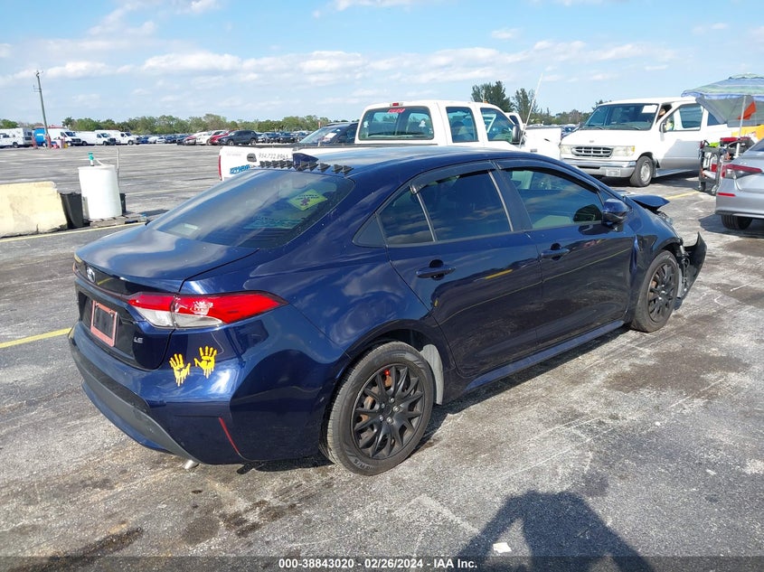 VIN JTDEPRAE3LJ102228 2020 TOYOTA COROLLA LE
