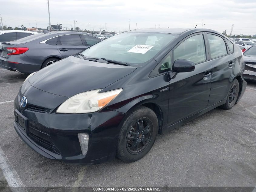 2012 Toyota Prius Two VIN: JTDKN3DU2C5424604 Lot: 38843456