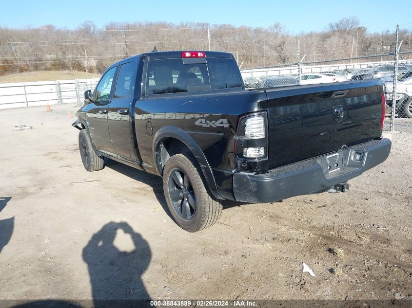 2019 Ram 1500 Classic Warlock Quad Cab 4X4 6'4 Box VIN: 1C6RR7GG6KS632380 Lot: 38843889