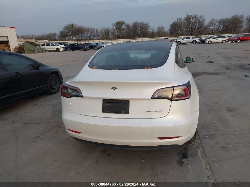 2022 Tesla Model 3 Long Range Dual Motor All-Wheel Drive VIN: 5YJ3E1EB3NF247567 Lot: 38844763