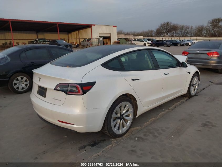 2022 Tesla Model 3 Long Range Dual Motor All-Wheel Drive VIN: 5YJ3E1EB3NF247567 Lot: 38844763