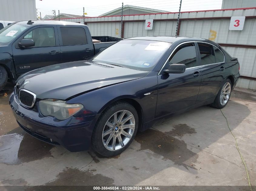 2004 BMW 745I VIN: WBAGL63584DP73245 Lot: 38845034