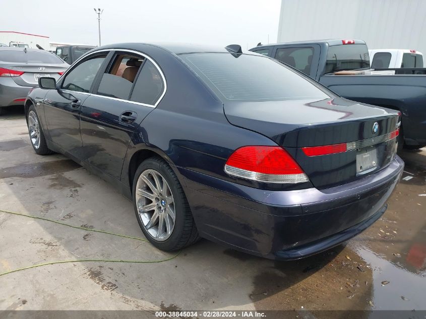 2004 BMW 745I VIN: WBAGL63584DP73245 Lot: 38845034