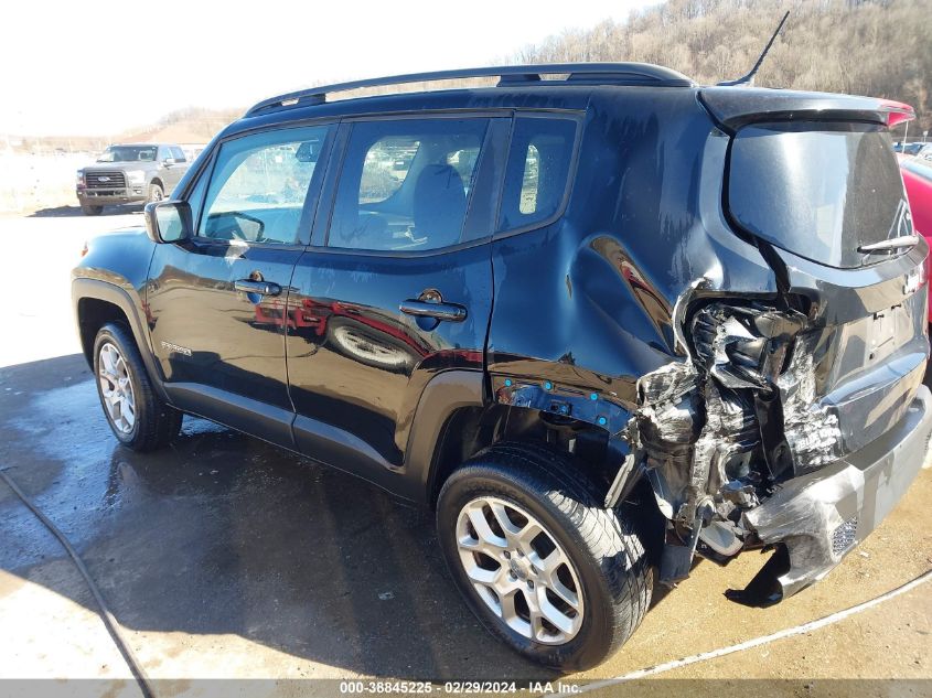 2016 Jeep Renegade Latitude VIN: ZACCJBBT3GPD62714 Lot: 38845225