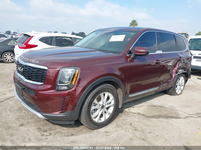2022 Kia Telluride Lx VIN: 5XYP2DHC4NG306652 Lot: 38845741