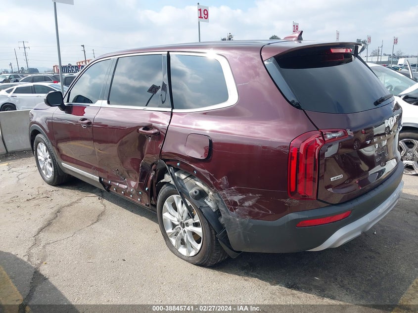 2022 Kia Telluride Lx VIN: 5XYP2DHC4NG306652 Lot: 38845741